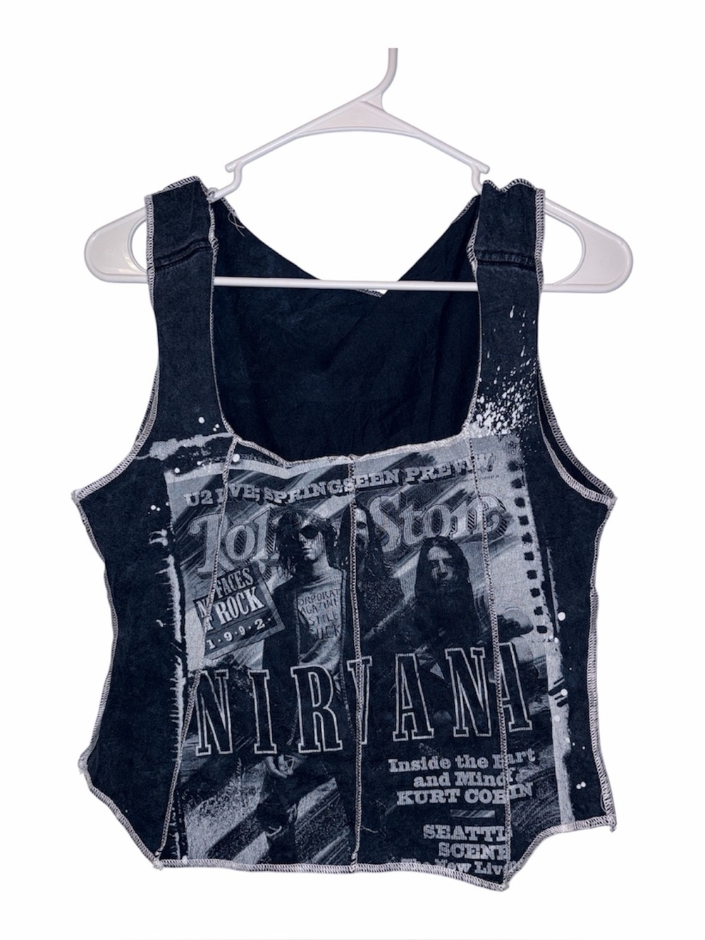 Nirvana One of a Kind Tank Size Small/Medium Unique Kurt Cobain 90s Grunge